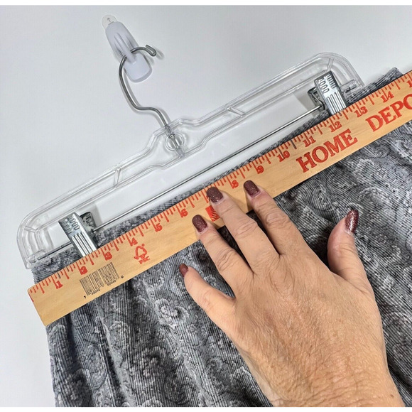 J Crew Corduroy Pants Womens 10 Gray Paisley Floral Straight Classic Boho Retro - Picture 6 of 9